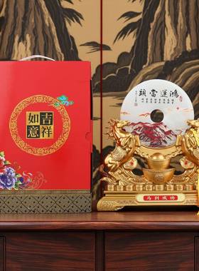 摆马成功平安鸿运当头扣件高档鸿运当头客厅玄关办公室装饰乔迁到
