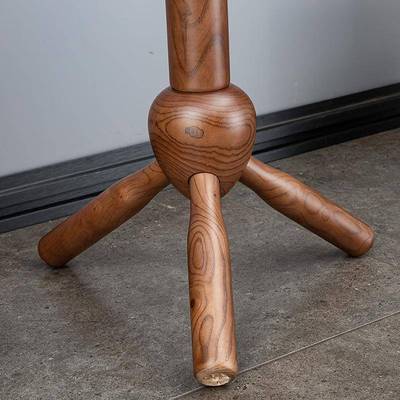 白蜡木衣架卧室落地帽架北客厅欧简约单杆IQW实木衣挂架挂包衣架