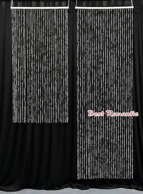 婚庆节帘日装饰棉线珠圣诞饰品圆ELB珠帘链酒店家居门帘窗帘挂帘