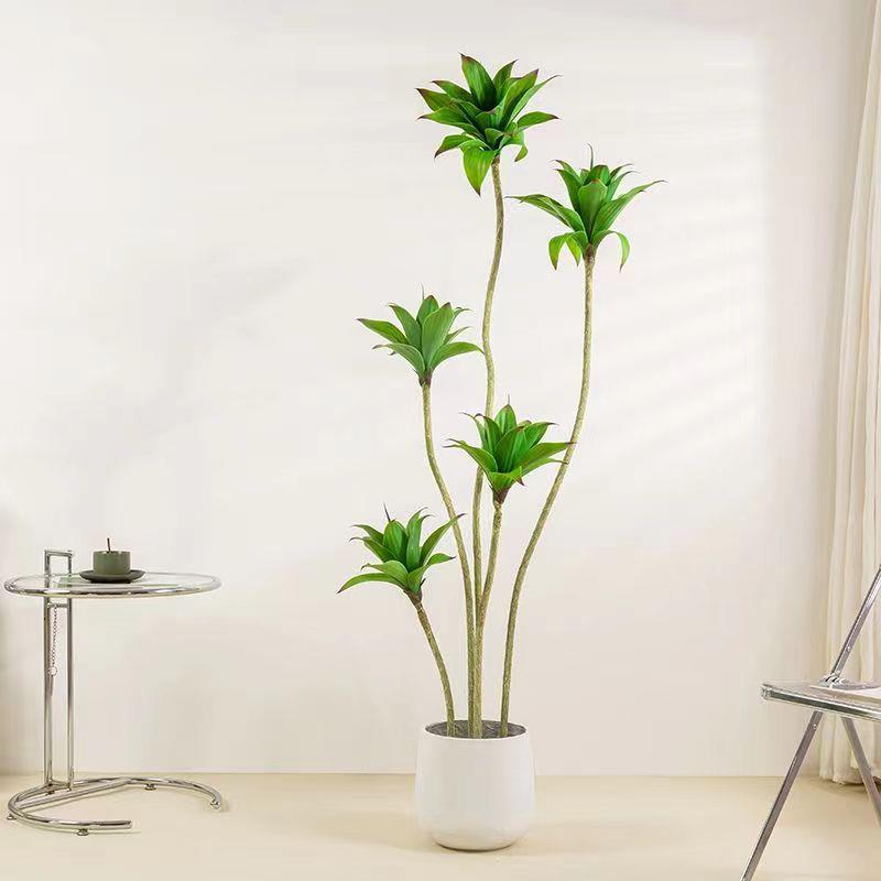 北欧仿真睡莲in合s风百竹假仿真绿植室内落地栽仿生植物睡莲树装