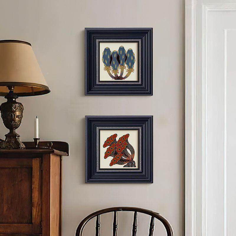 物生万中古风装法饰画APX客厅式复玄关餐厅挂画摆古桌方形小框墙