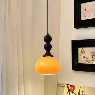 中古风卧升室床头吊灯复古法式 高级感玄降 奶油风小吊灯新111吊款