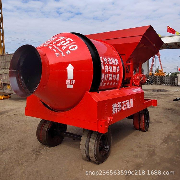 工程机械JZM6式50水泥搅拌机固58定斗上滚筒防爆混凝设备自土动料