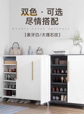 加厚铁皮鞋柜门口钢制鞋LFM用柜全钢带锁入户层大容家量多简约收