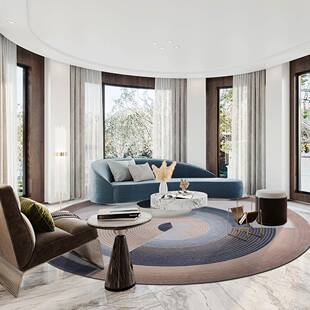 港龙形客厅地毯儿童房地毯滑钢琴卧室地垫垫防茶几毯达芬奇摇摇椅