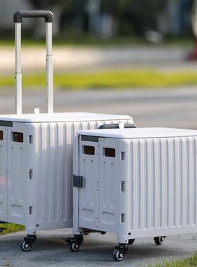 新款四购轮爬坡轮可叠收纳超手推车斜拉市物车BF-LHAW0露折营塑料