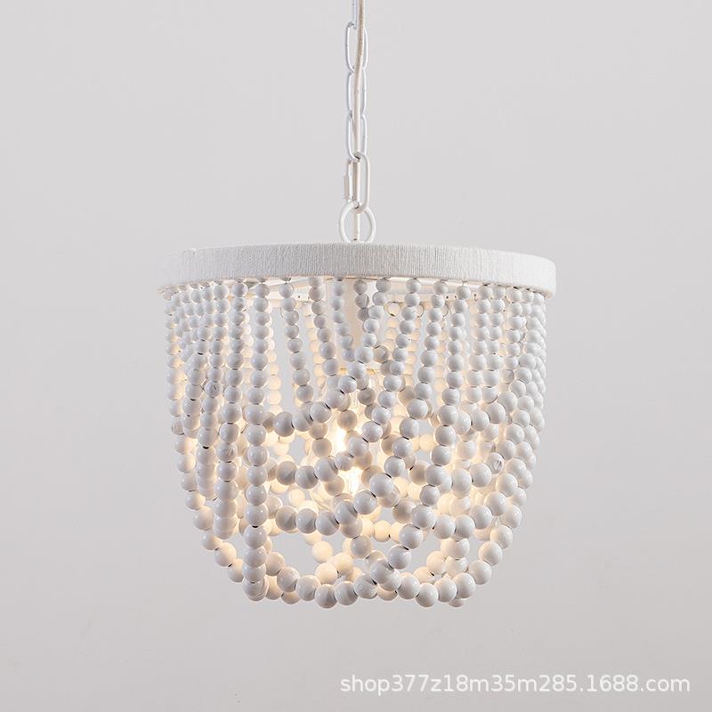 式公田园床头小吊灯童女孩主卧室儿房法MZ-1130衣帽间美式乡村木