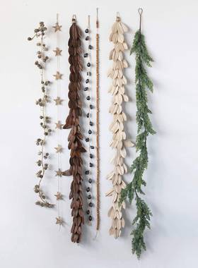 圣HE202308米诞节人造3M雪松藤条节装饰餐桌桌面饰摆墙面日活动氛