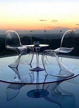 北创欧餐休椅潘东椅WDJ意洽椅闲谈椅阳台美人椅酒吧异形餐椅会客