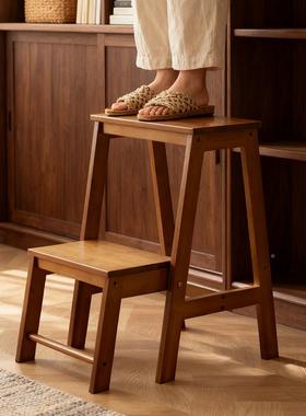 实木凳家用可折叠子步梯梯凳多凳功能厨房厅客两用登高ZRC阶梯凳