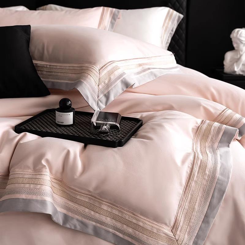 秋冬纯棉磨毛床品10贴0支全棉长绒棉件套纯色简时约尚四YLS-2024