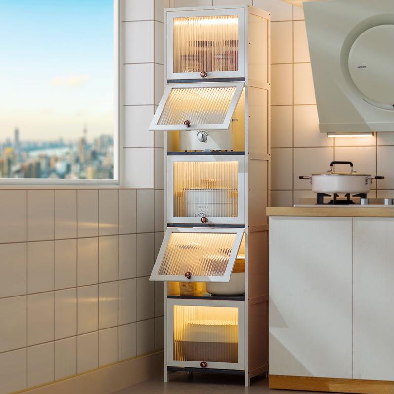 厨房置物架地收纳柜子夹架储物柜多层落锅缝冰箱窄WWW缝隙放具碗