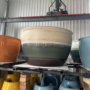 圆形陶瓷泡澡缸1.2m日式户外浴缸洗澡缸极乐汤温泉洗浴大缸