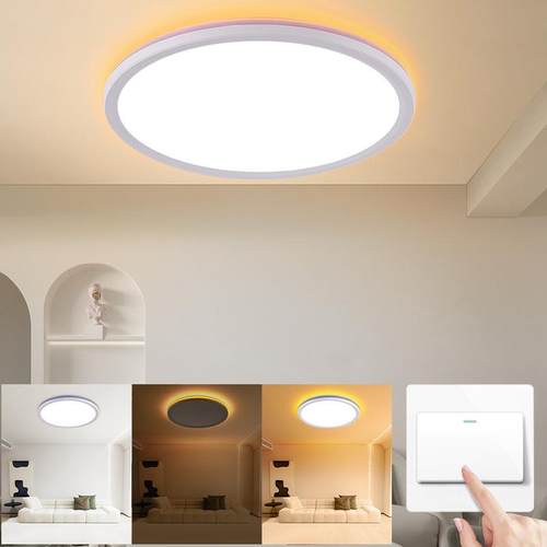 超薄led吸顶灯现代简约圆形客厅卧室三防灯中山灯具