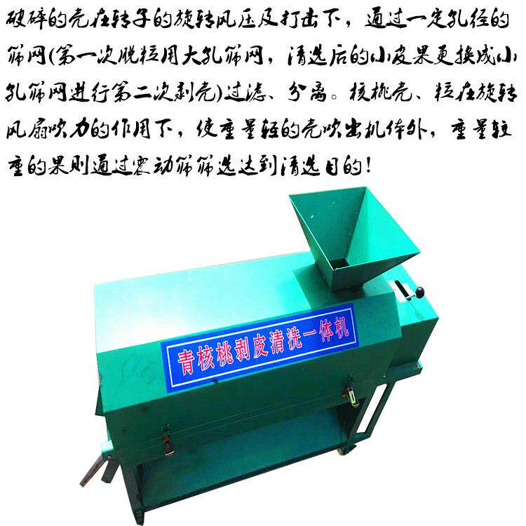 青核桃去皮机小型家用青皮核桃剥皮清洗机鲜核桃扒皮山核桃脱皮机