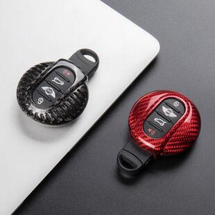 适用于宝马迷你MINI碳纤维钥匙壳玻璃纤维miniF56F55F54保护套扣