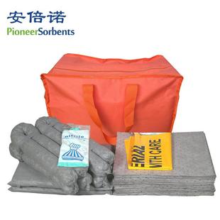 80L油污处理袋灰色通用型吸附套装 油化学吸液紧急处理包吸油棉
