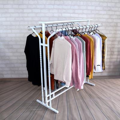 包邮新款铁艺服装架挂衣服架子落地双杠服装店衣架展示架中岛架子