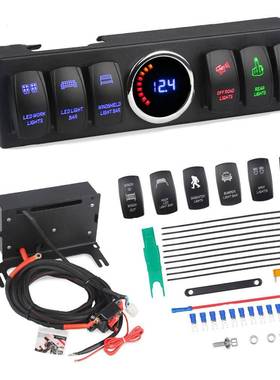 越野车牧马人JK汽车改装六位开关面板JKU2007-2018改装控制盒线束