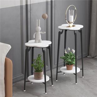 梅花流水台直销北欧风格款铁艺实木花架客厅展示花盆架置物架