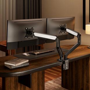 双屏显示器支架臂悬挂可升降旋转免打孔电脑液晶显示屏幕增高托架
