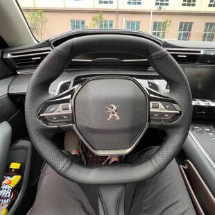 东风标致508L400850082008适用22款新408X方向盘套真皮薄手缝