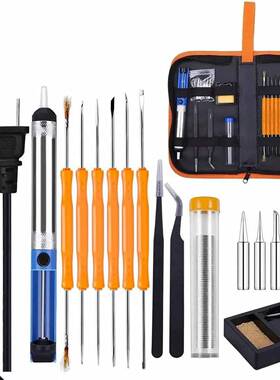 外贸可调温电烙铁工具包套装110V220V60W内热式洛铁便携电烙铁