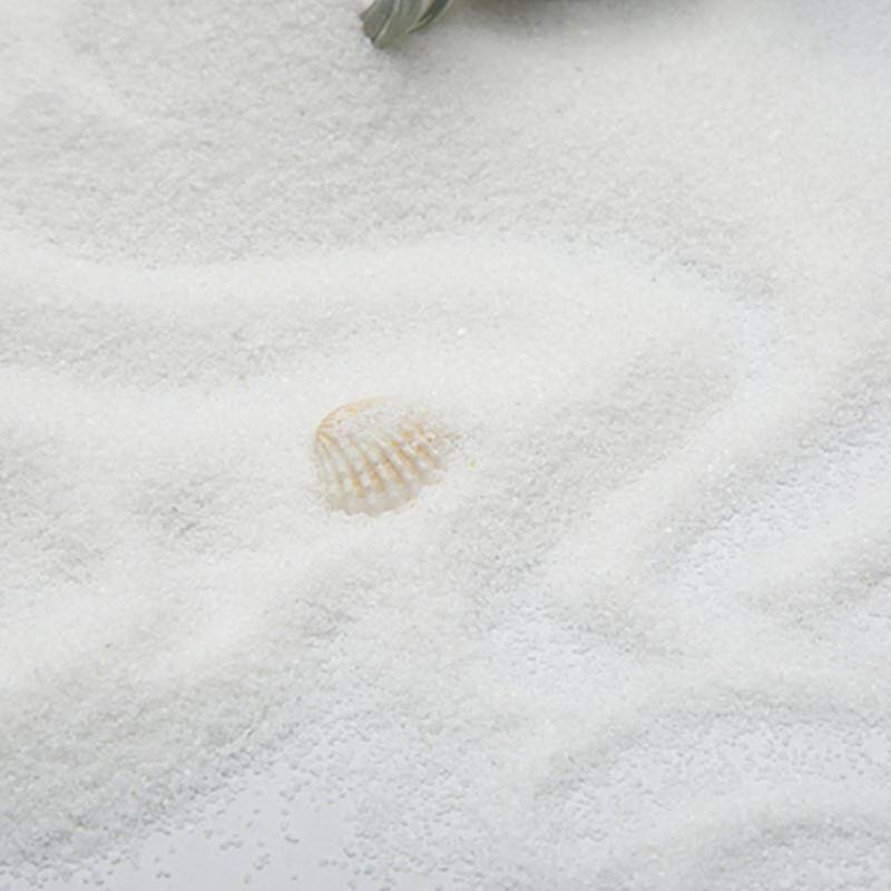 现货供应彩砂质感圆砂雪花白儿童娱乐白沙子精致石英砂
