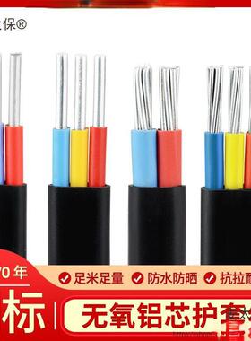 国标2芯3电缆线铝芯家用户外电线461016平方架空铝线麦太保