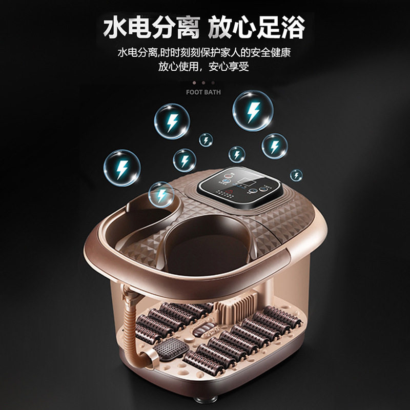 足疗机半自动足浴盆按摩洗脚盆脚动恒温泡脚桶多功能家用脚底泡脚