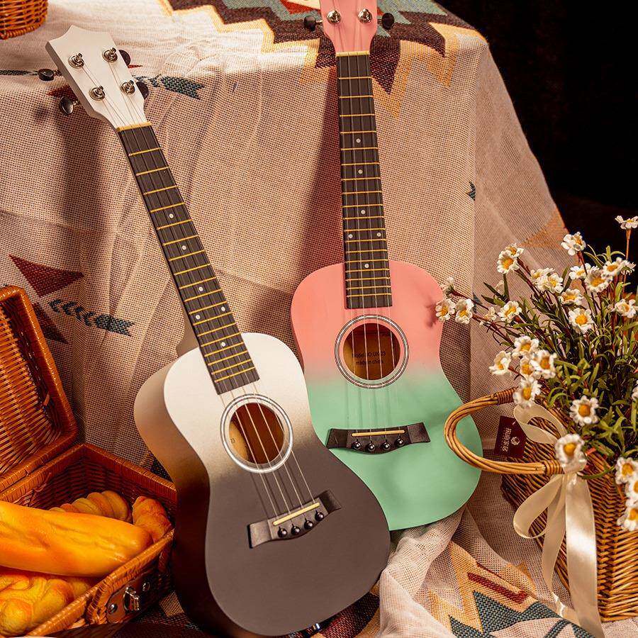 高颜值23寸渐变尤克里里女初学者儿童小吉他入门级尤克里里多巴胺