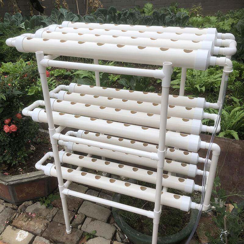 108孔无土栽培水培水耕阳台种菜设备管道种植架Hydroponics