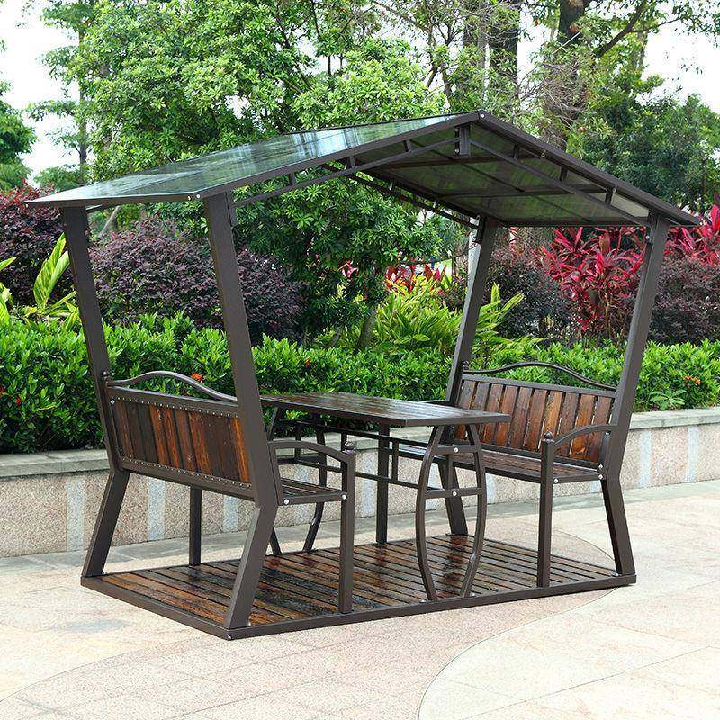 铝合金凉亭户外子别墅庭院室外花园露天阳台天台楼顶防腐木四角