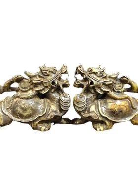 钰程本命年玉器古玉复古玉古貔貅古麒麟古龙龟摆件