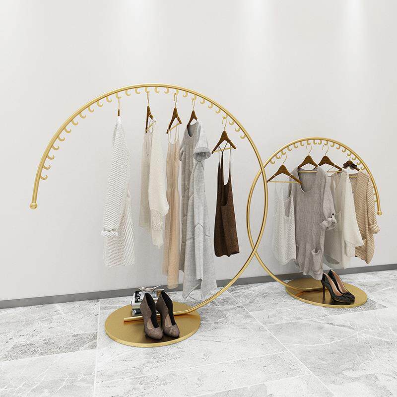 服装店中岛架落地展示架陈列架中间货架铁艺服装架女装衣服挂衣架