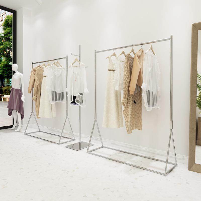 服装店展示架不锈钢女装店银色挂衣杆童装陈列货架落地式衣服架子,纺织面料/辅料/配套,纺织机械配件,淘宝优惠券,粉丝福利购,淘宝优惠卷