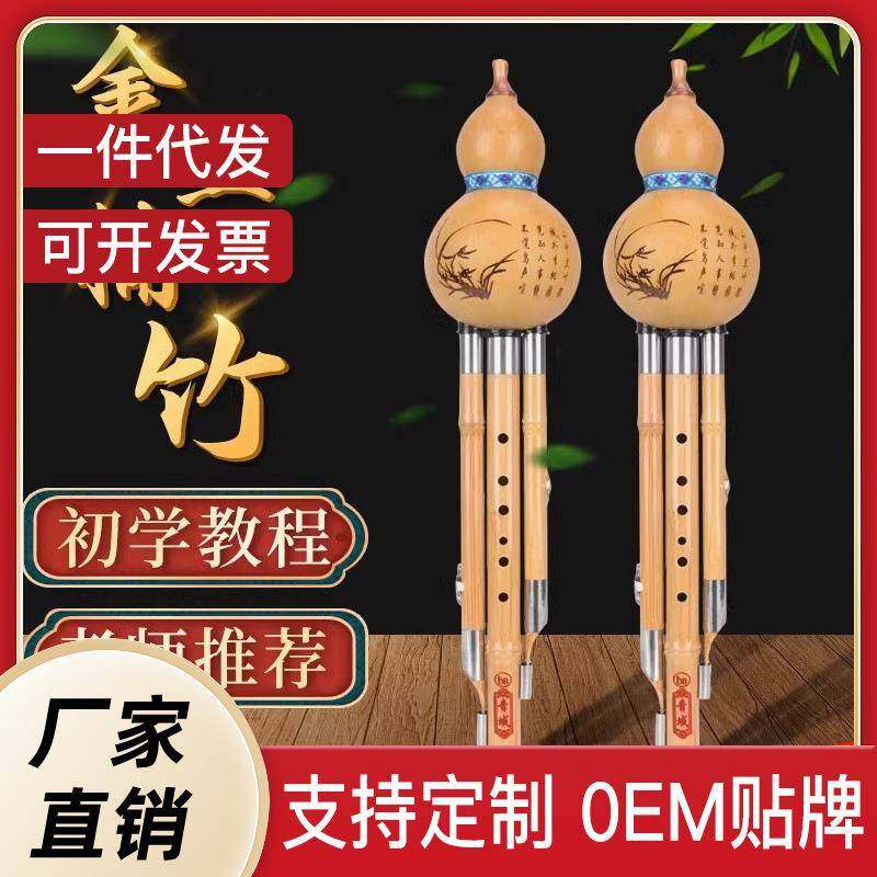 云南葫芦丝乐器初学者男入门c调降b调三音小学生专业演奏儿童自学