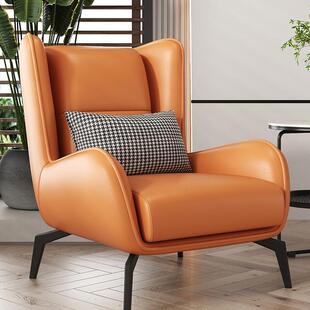 北欧单人沙发椅网红老虎凳客厅休闲阳台懒人椅子家用书房卧室单z&