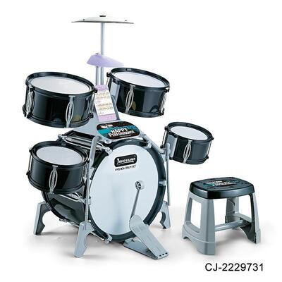 跨境玩具儿童能大号架功子OZM鼓动感光音乐打击乐器多初学者玩具