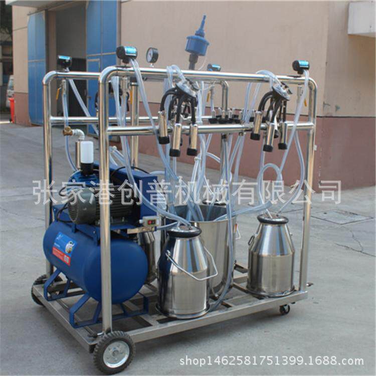 桶带自动清洗4式挤机奶牛挤奶器HOE挤可同时4头牛的挤奶奶厂家直