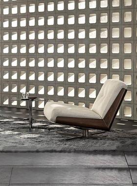 X284OJY109极7#式简单人沙发设计师高端旋转沙L发椅意躺椅客厅卧