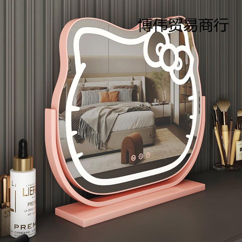 网红猫博伟贸易咪台式led化妆镜面家带桌灯补光充电卧梳妆镜美妆