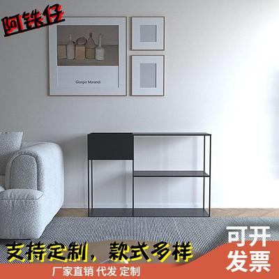 艺落地置物架靠墙关储超铁窄书架UHE隔板客厅玄展示装饰架收纳物