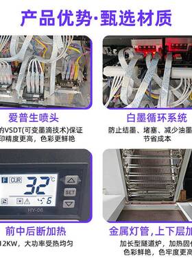 丽印五头DTgF白烫画打印机汉森富板卡工厂直销l79835oo墨服装印花