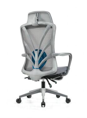 办公室电脑椅23923气可躺旋转家午睡带脚踏升用降透椅体工学椅午