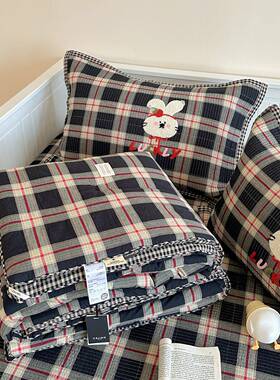 CE支LING复盖古双36390面60色织全棉水洗棉绗缝夹棉毛巾绣床被四