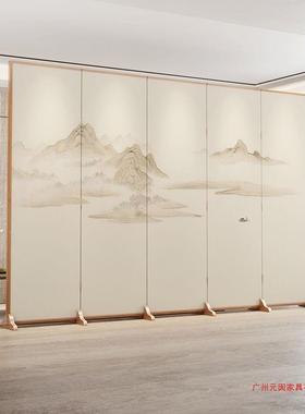 新遮中挡式屏25900风国潮E风隔断客厅玄关简约现代双面1级折屏