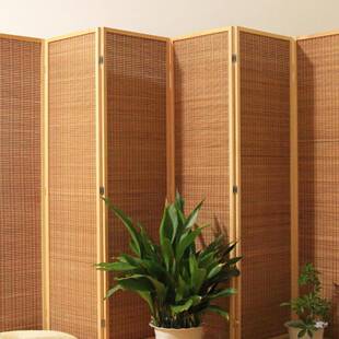 竹实木屏风隔断折叠日关式玄客餐985厅隔断卧室折屏阳台风试衣编