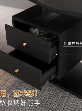 实木弧形公桌办电脑桌意务老板桌书创桌设计师款商88567家用工作