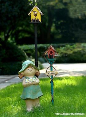 户外花款园19912鸟窝庭院布置院装网红造景景观园艺阳子台高地饰